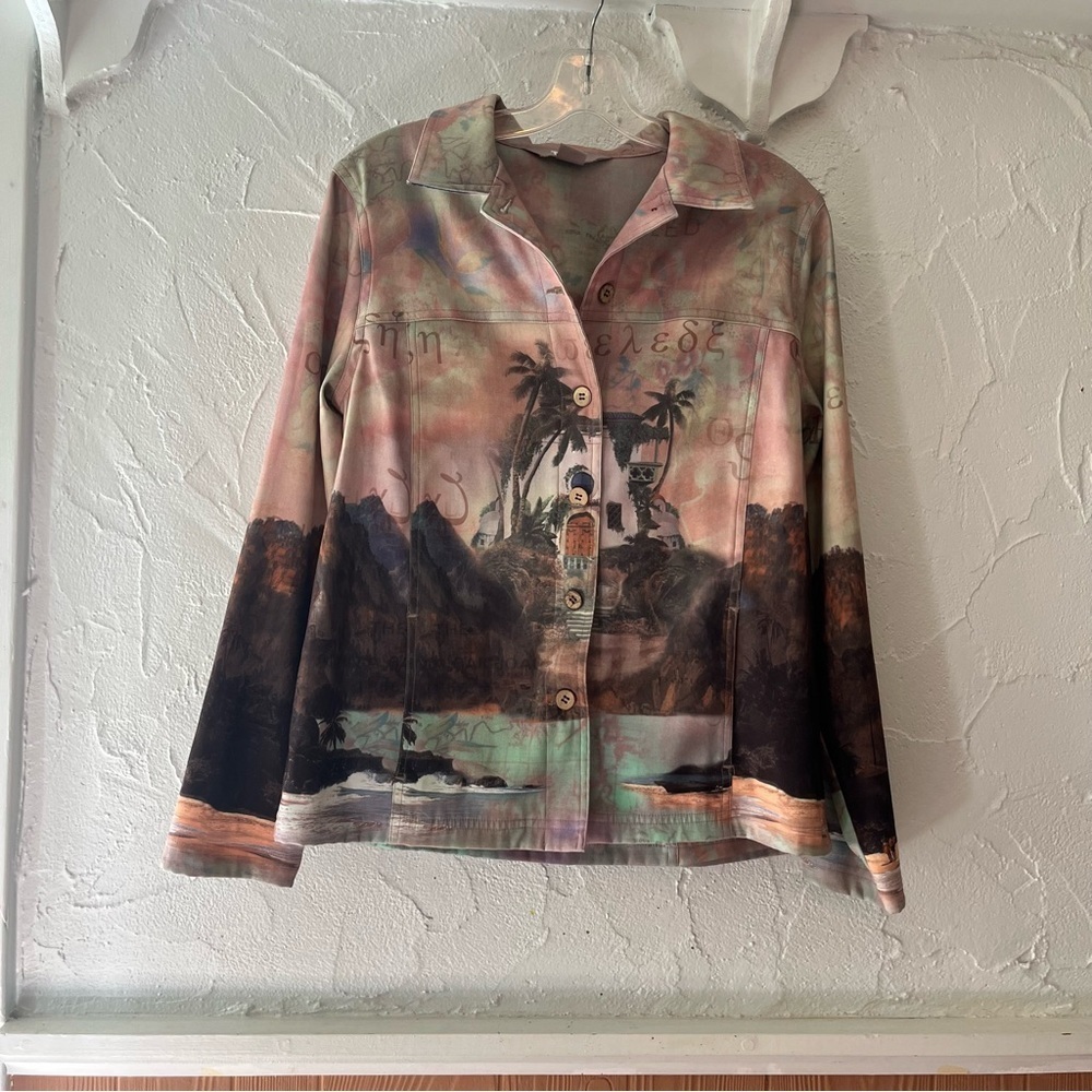 TanJay Multicolor Scenic Jean Jacket - Picture 1 of 7